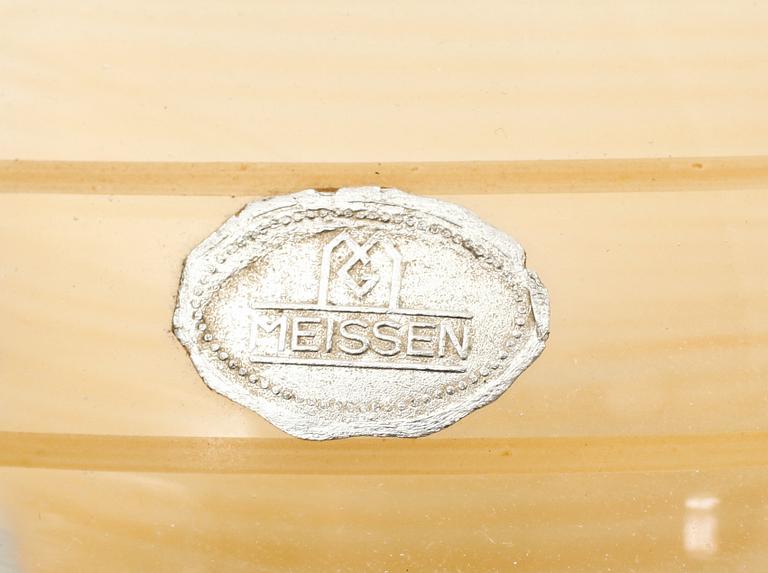 TAKLAMPA, Art deco, etikettmärkt Meissen, Tyskland. 1900-talets första hälft.