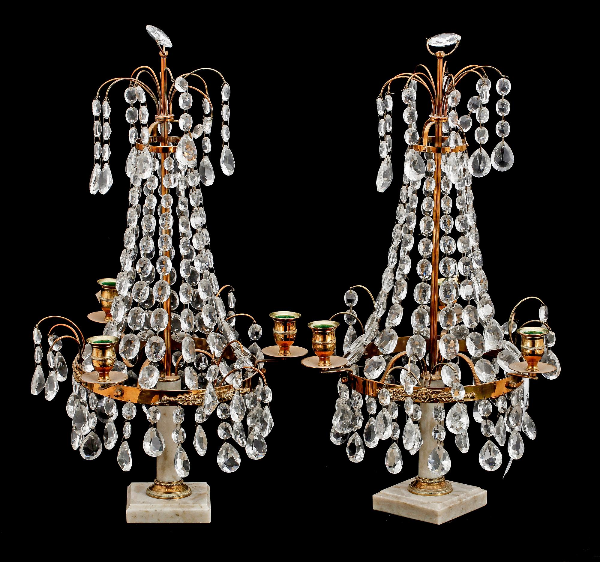 LYSTRAR, ett par, gustaviansk stil, 1900-talets första hälft.