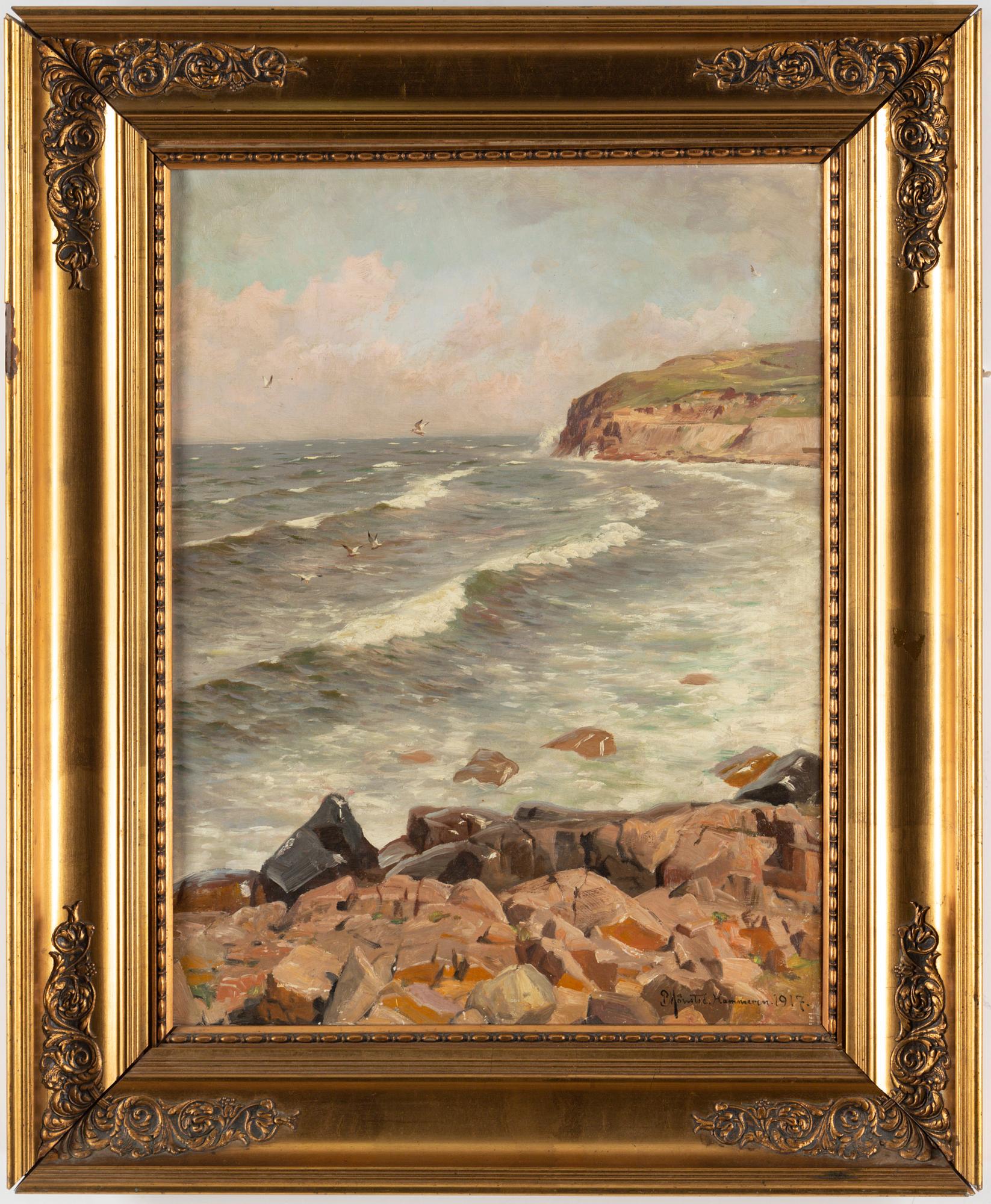 PEDER MORK MÖNSTED, oil on canvas, signed and dated 1917.