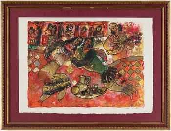 THEO TOBIASSE, lithographs in colour, 12, from "The song of songs of King Salomon", signed XXI/C.