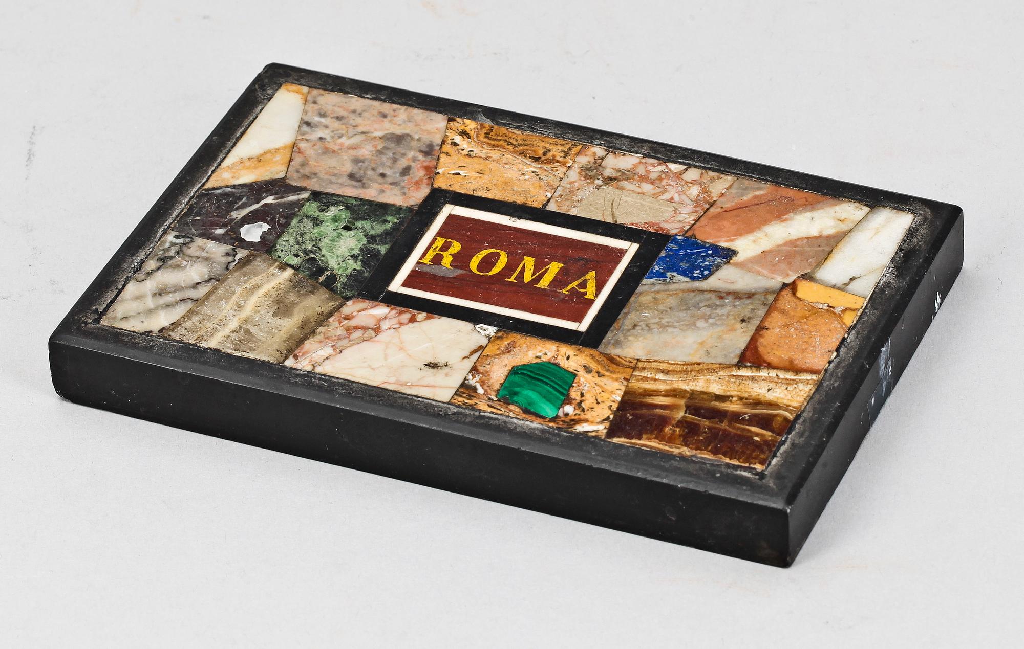 BREVPRESS, pietra dura, Rom, Italien, 1800-tal.