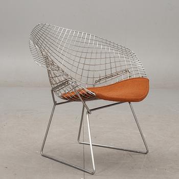 FÅTÖLJ, "Diamond chair", Harry Bertoia, Knoll, etikettmärkt, 1970/80-tal.