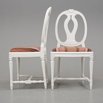 STOLAR, 6 stycken, gustaviansk stil, 1900-talets andra hälft.