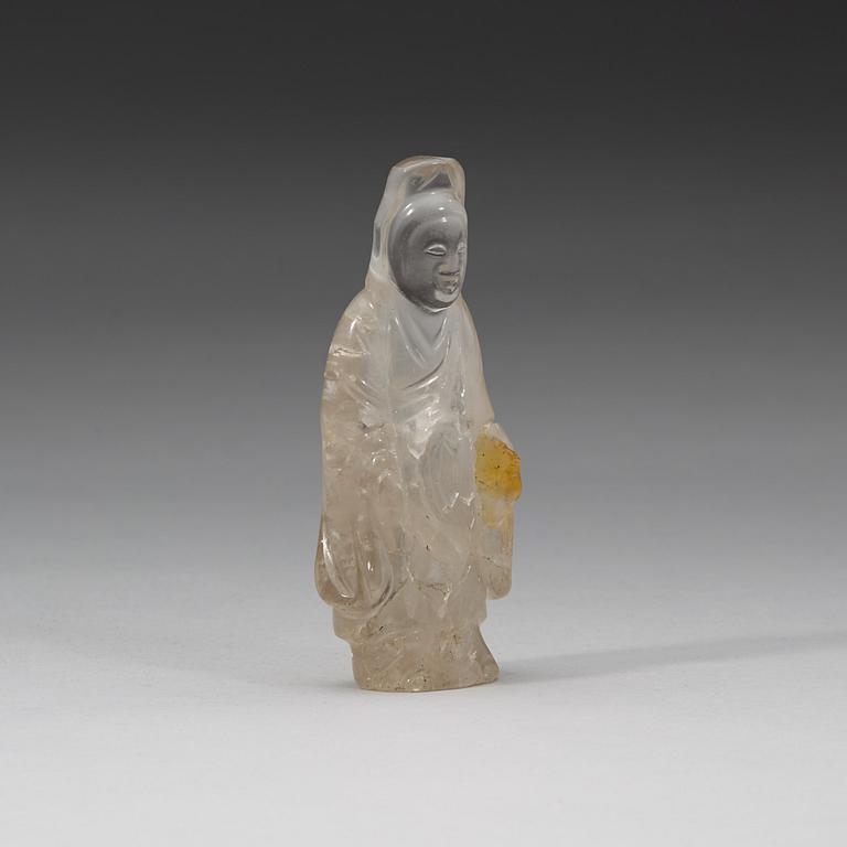 A rock chrystal figure, Qing dynasty (1644-1912).