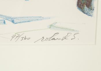 Roland Svensson, 2 färglitografier, signerade och numrerade.