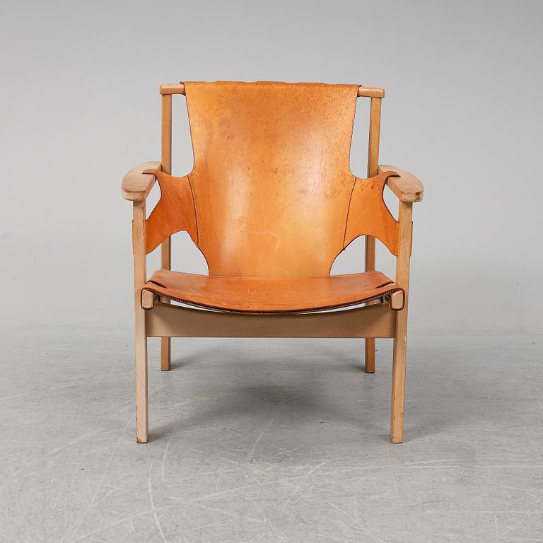 CARL-AXEL ACKING, an oak and leather 'Trienna' easy chair from Källemo.