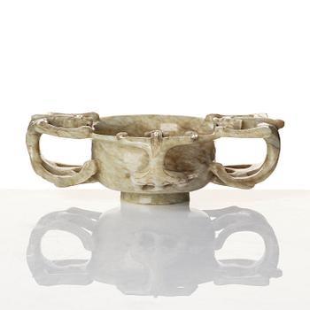 Bägare, jade. Mingdynastin (1368-1644).