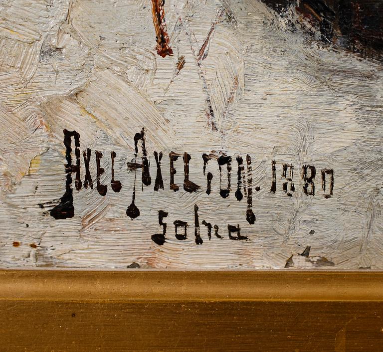 AXEL AXELSSON, olja på duk, signerad och daterad 1880.