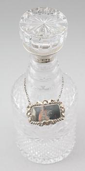 KARAFF, glas och silver, Birmingham 1952.