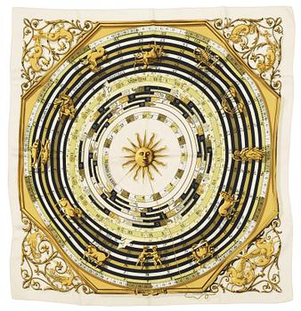 449. A silk scarf "Dies et Hores Astrologie/zodiac" by Hermès.