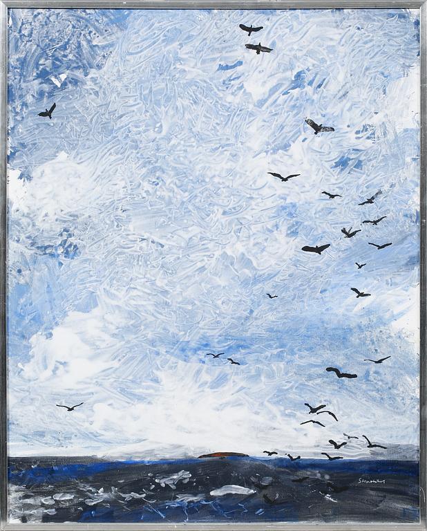 JAN STENVINKEL, blandteknik på duk, signerad.