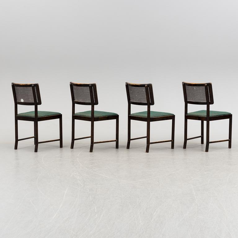 a set of four 'Bertil' chairs by Axel Einar Hjort, Nordiska kompaniet, 1934.