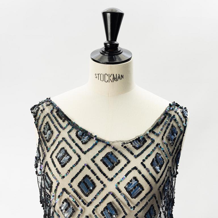 A sequin embroidered 1920's dress.
