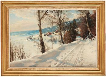 Peder Mork Mönsted, Winterscene from Vignaes.