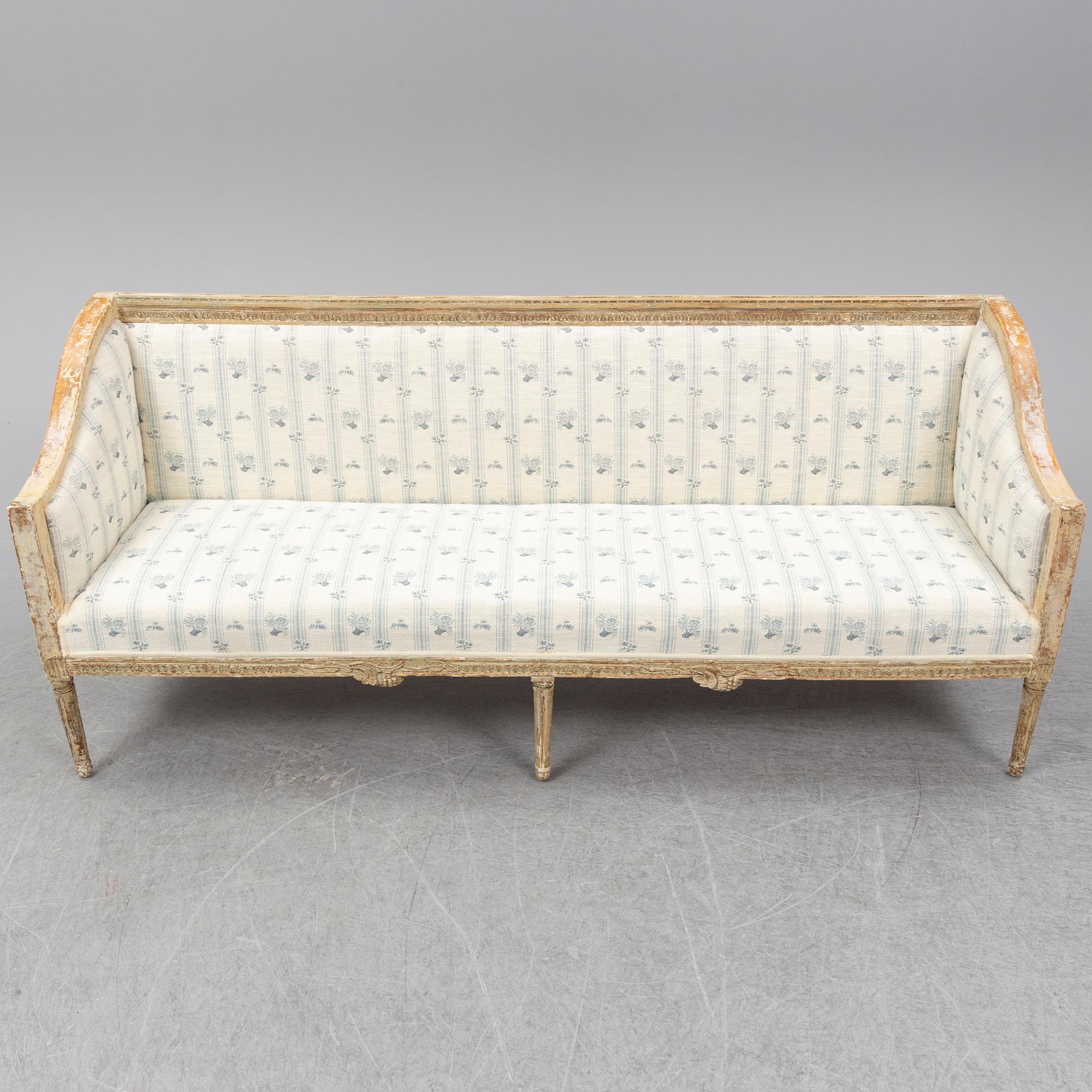 An end of the 18th Century Gustavian sofa.