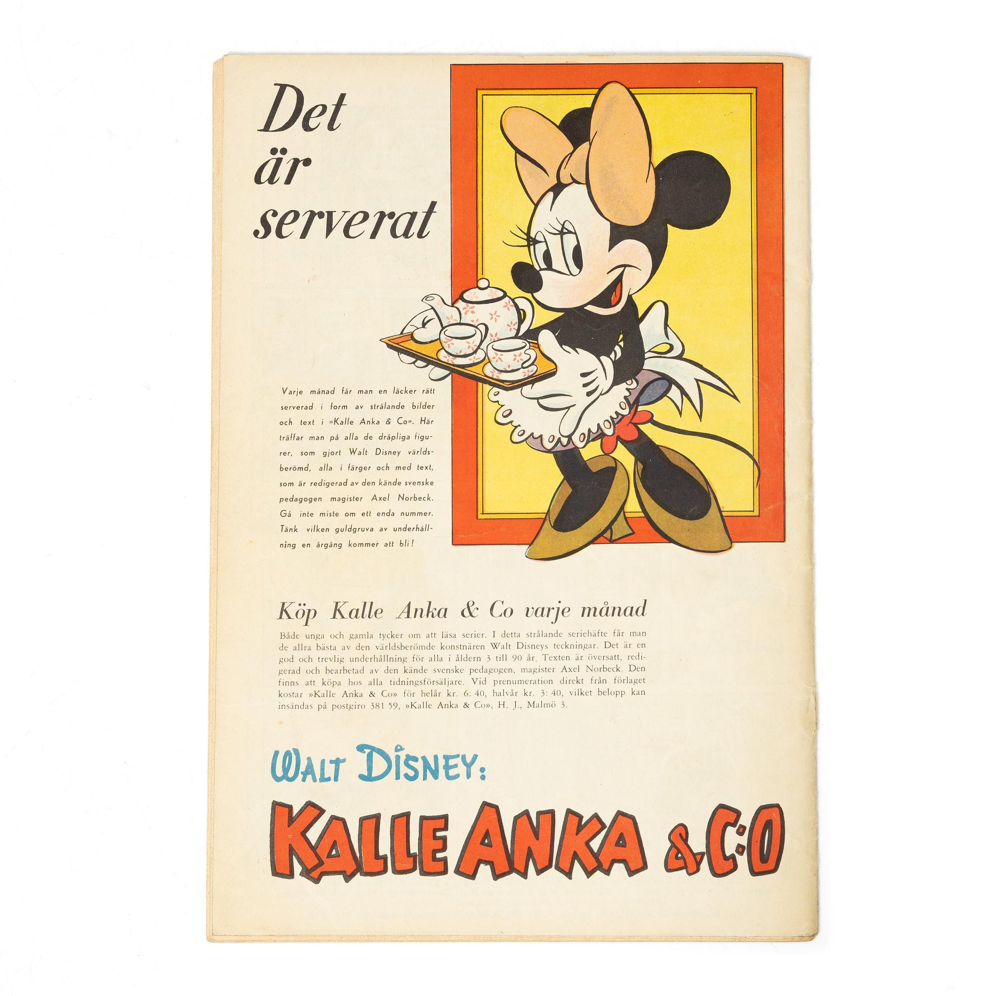 Comic book, Kalle Anka & Co, no. 4, 1949.