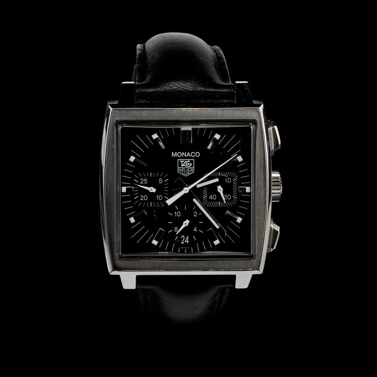 ARMBANDSUR, herr, stål, chronograph, "Monaco", Tag Heuer. 2004.