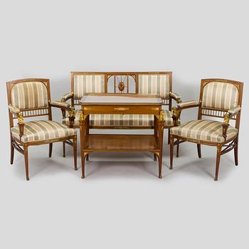 Möblemang, 8 delar, Empirestil, Ryssland, 1900-talets början.