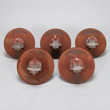 Paavo Tynell, five mid-20th century '2623' wall lights / outdoor lights for Idman.