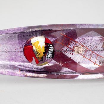 Bertil Vallien, a unique cast glass sculpture "Voyage X", Kosta Boda, Sweden.