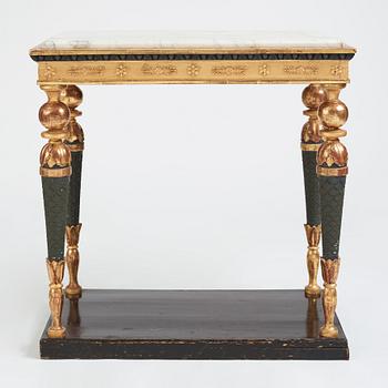 A late Gustavian console table, early 19th Century.