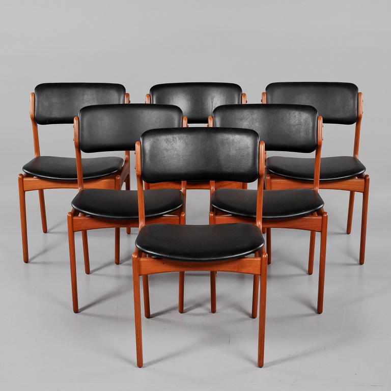 STOLAR, 6 st, "OD 49", Erik Buck, Oddense Maskinsnedkeri A-S, Danmark, 1960-tal.