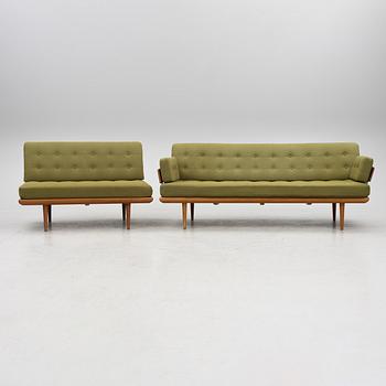 Peter Hvidt & Orla Mølgaard Nielsen, two "Minerva" sofas, France & Son, Denmark, 1960's.