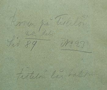 JENNY NYSTRÖM, akvarell med täckvitt, monogramsignerad.