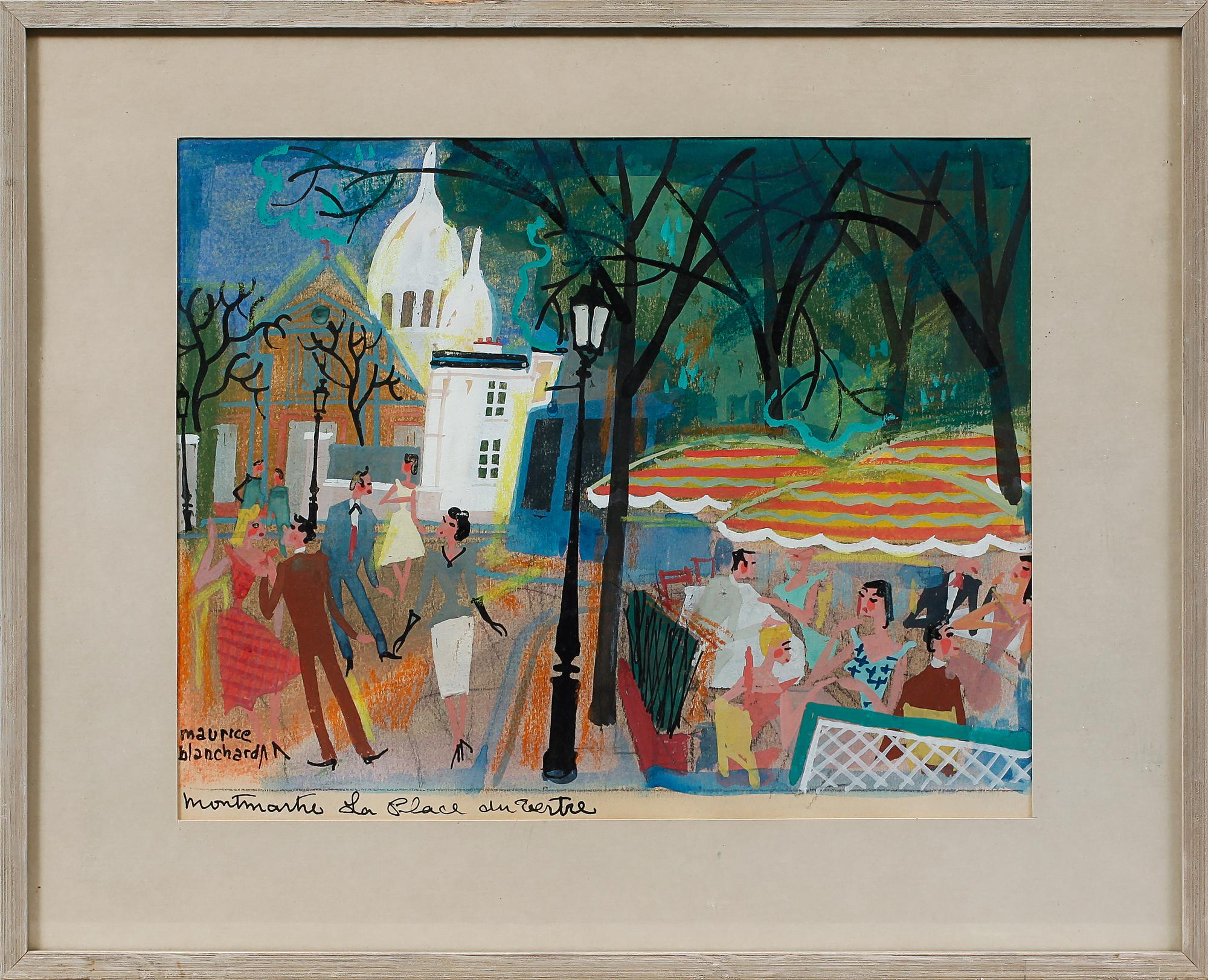 MAURICE BLANCHARD, blandteknik, signerad.