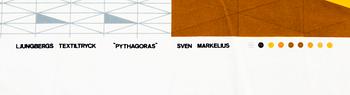 SVEN MARKELIUS, "Pythagoras" TYG, 5 m av Ljungbergs Textiltryck.