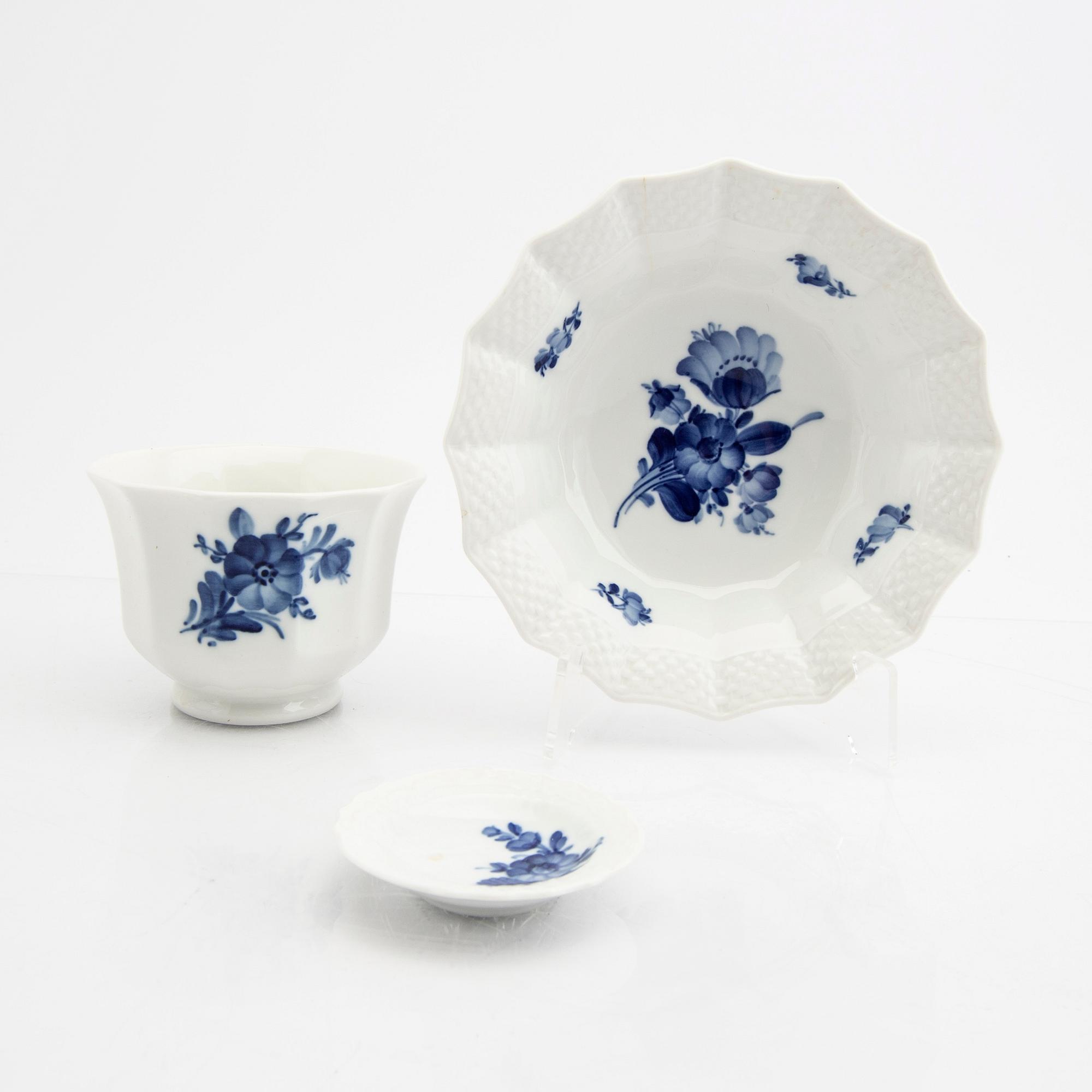 Servis 52 dlr "Blå blomst" Royal Copenhagen.