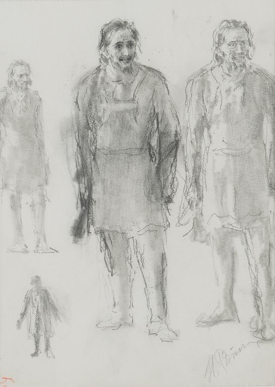 ILJA REPIN, SKETCH FOR THE PAINTING "THEY DID NOT EXPECT HIM".