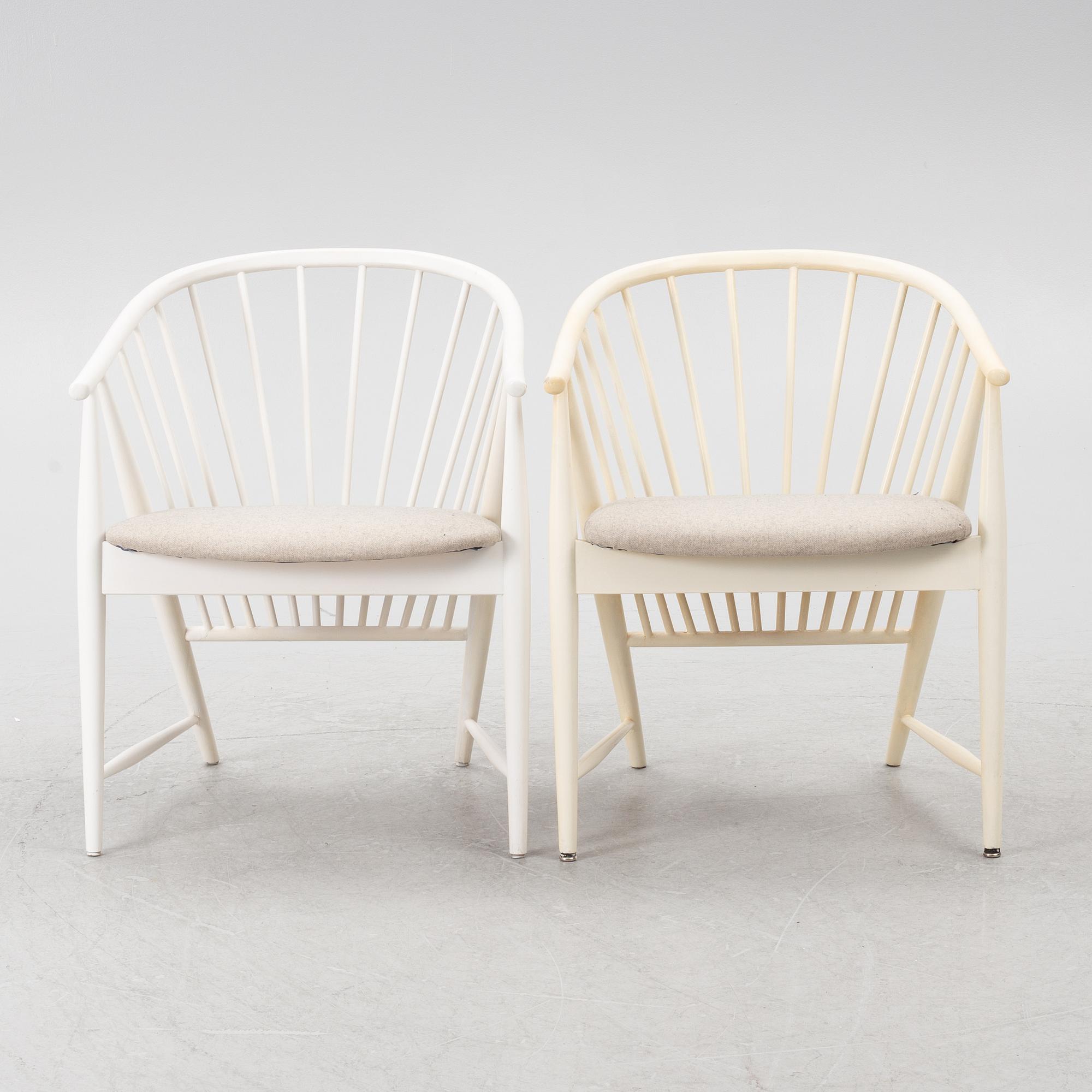 Sonna Rosén, armchairs, a pair, "The Fan", Nässjö Stolfabrik.