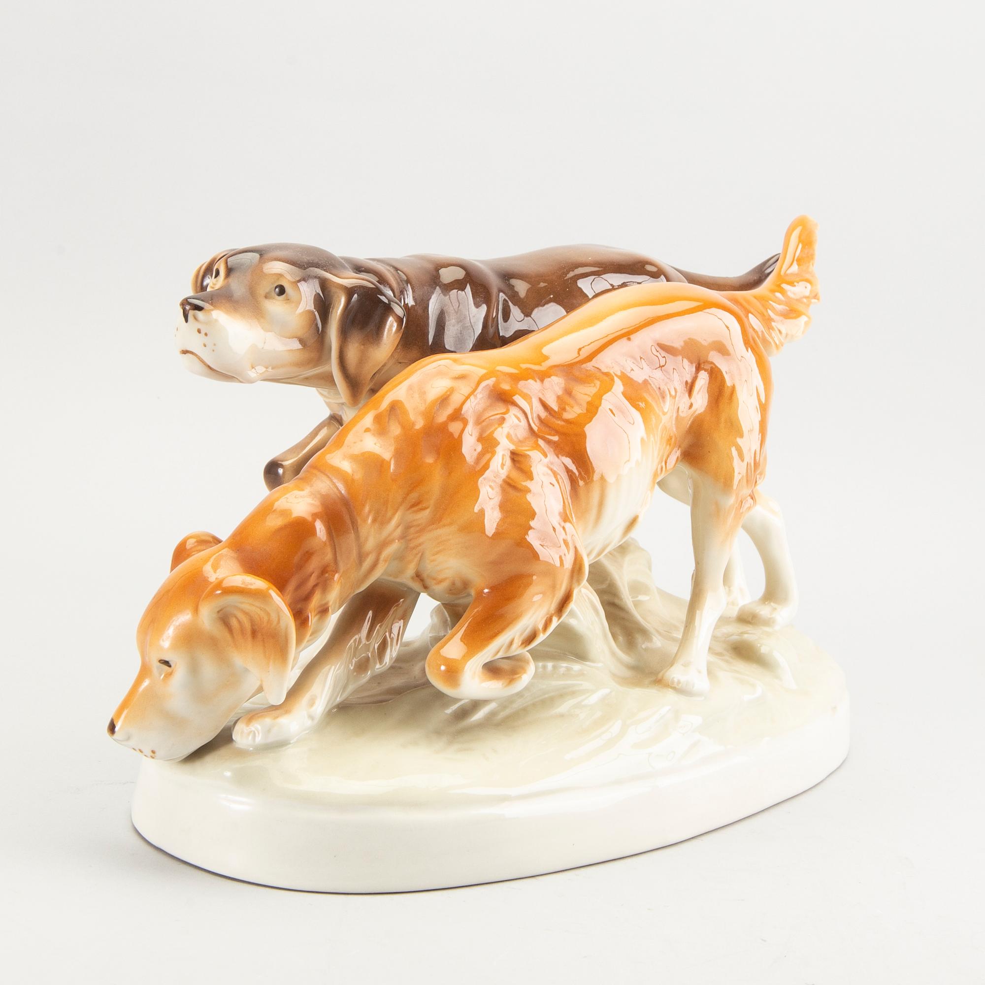 A Royal Dux porcelain figurine mid 1900s.