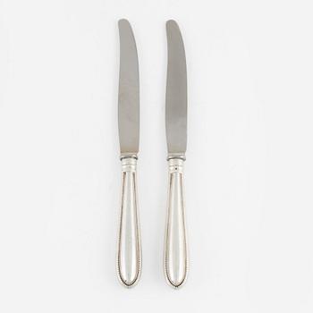 Knivar, silver, 12 st, modell "Pärl", 1900-talets första hälft.