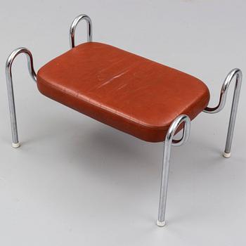 TOMMY SUNDBERG, a 'Sheraton' leather covered tubular steel stool.