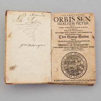JOANNES AMOS COMENIUS,  Orbis Sensualium Pictus. Facsimile, 1683.