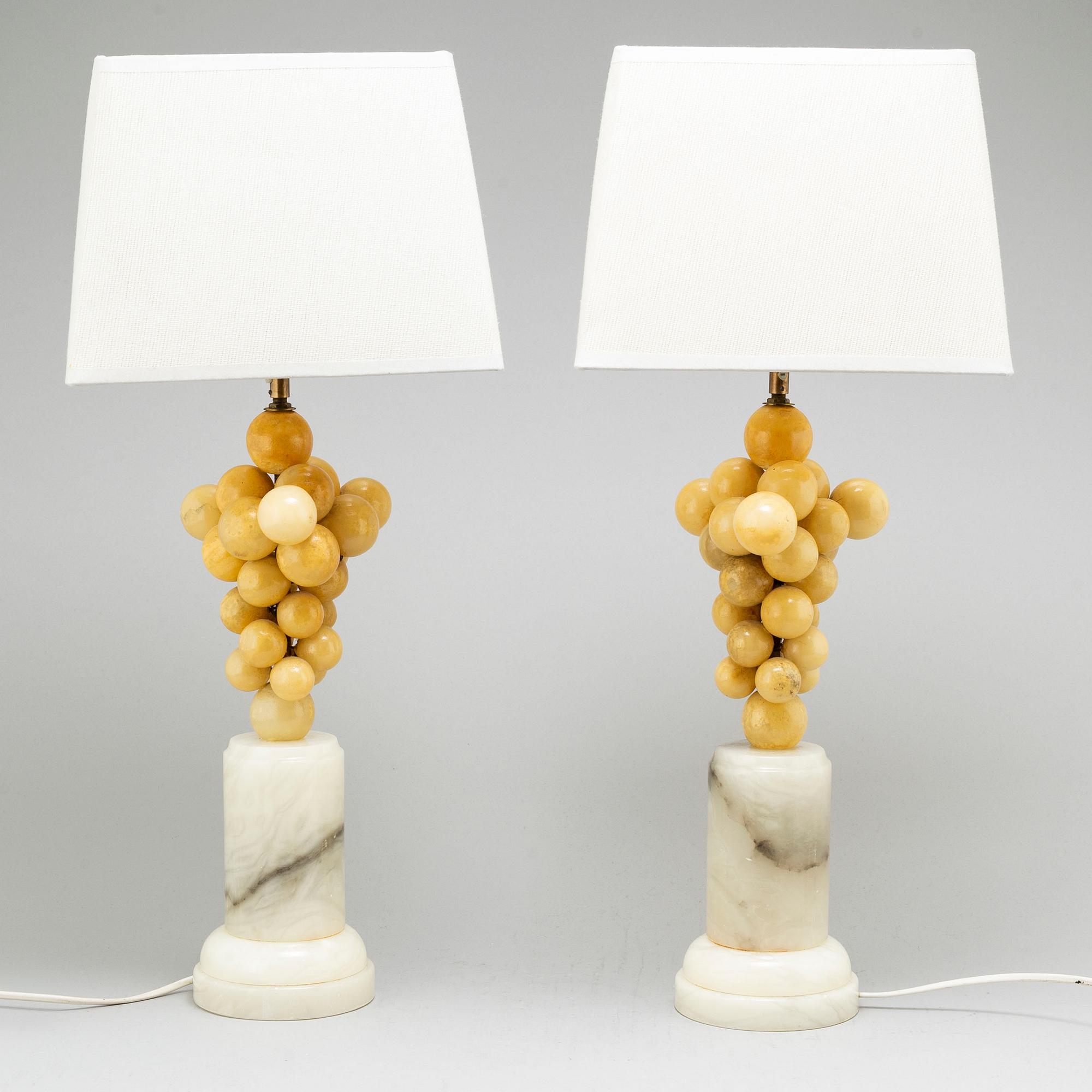 A pair of table lamps, second half of the 20th century.