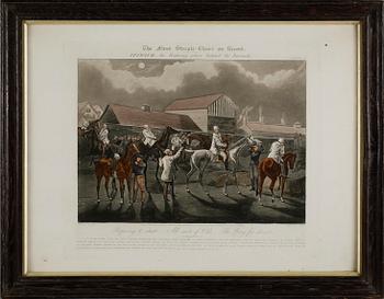 KOPPARSTICK, 4 st, efter Alken, England, 1800-/1900-tal.