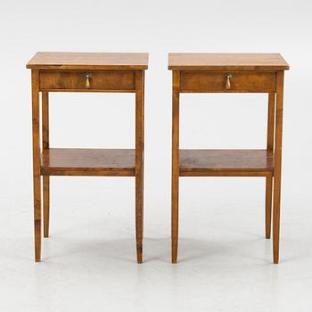 A pair of bedside tables, early 20th century.