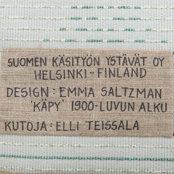 Emma Saltzman, ryarug for Friends of Finnish Handicraft. Circa 180 x 120 cm.