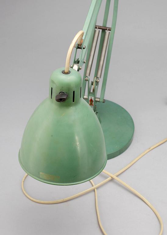 SKRIVBORDSLAMPA, "Luxo 1000", Jac. Jacobsen AB, Göteborg, 1900-talets mitt.
