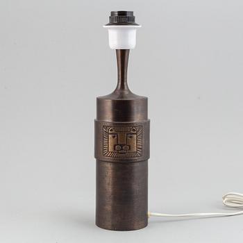 Stig Blomberg, a bronze table lamp, second half of the 20th century.