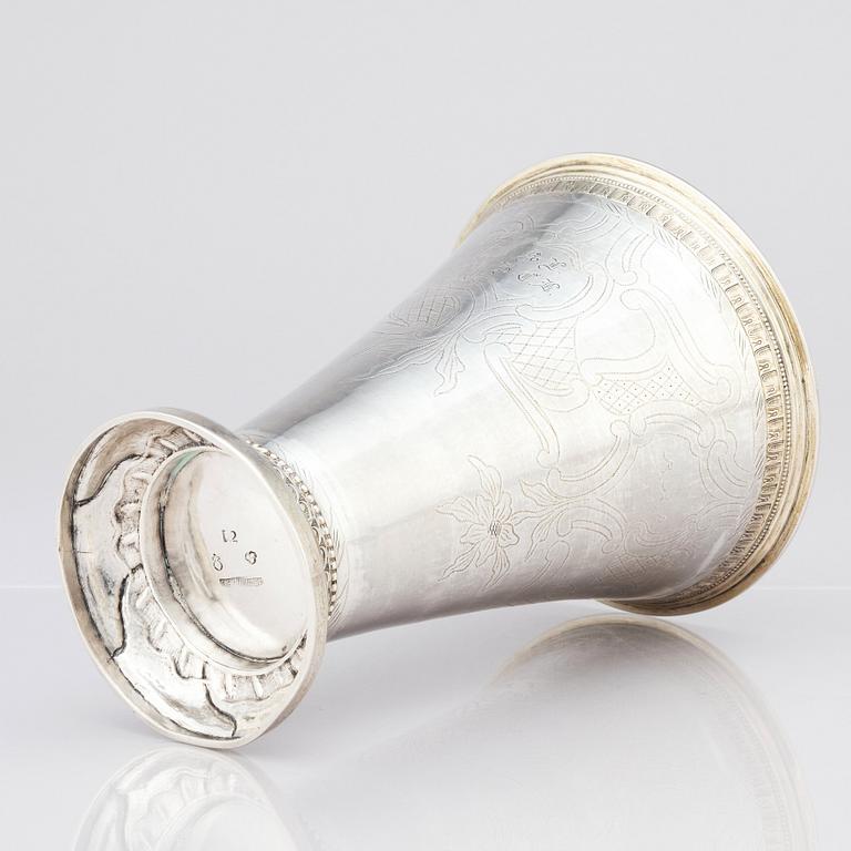 Erik Enander, bägare, silver, Uppsala 1786.