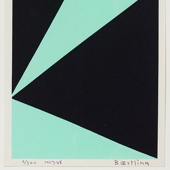 Olle Baertling, silkscreen in colours, 1959-68, signed 3/300.