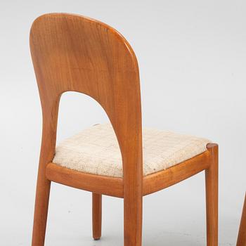 Niels Koefoed, six chairs, Denmark, second half of the 20th Century.