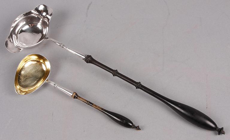 BÅLSLEV SAMT SÅSSLEV, silver, AF Hellman resp Sven Petter Dahlgren, Uppsala 1840 resp 1854.