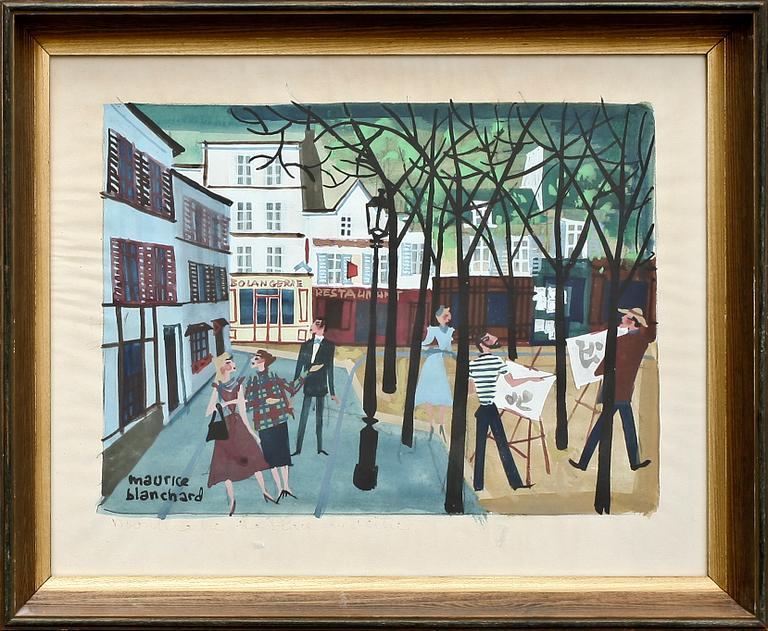 MAURICE BLANCHARD, gouache, 2 st, sign.