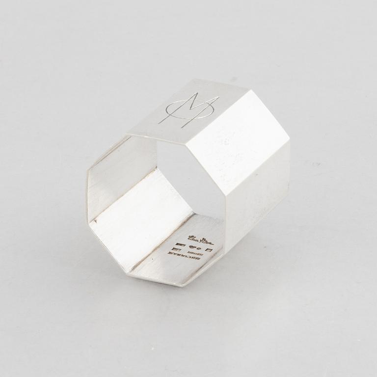 Wiwen Nilsson, napkin ring, sterling silver, Anders Nilsson, Lund 1946.