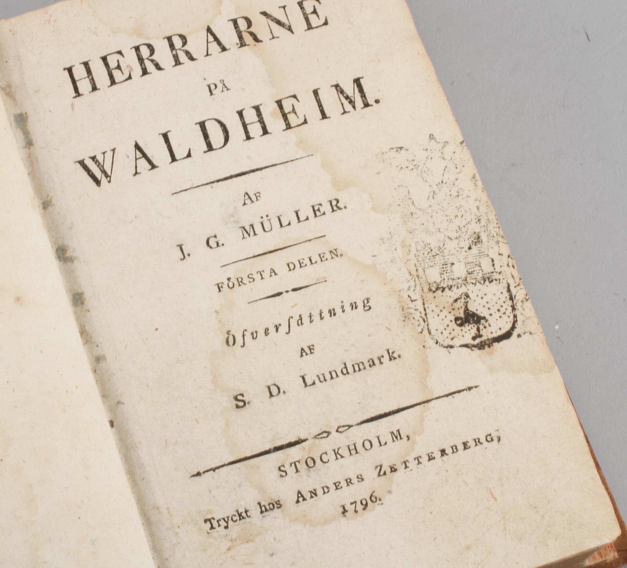 BÖCKER, 6 st, bl a "Les epreuves du sentiment...", 1700- och 1800-tal.